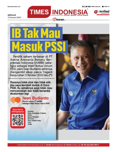  	Edisi Minggu, 15 Januari 2023: E-Koran, Bacaan Positif Masyarakat 5.0 