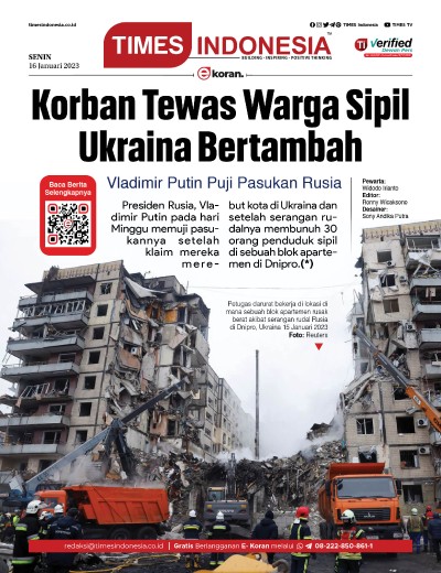 Edisi Senin, 16 Januari 2023: E-Koran, Bacaan Positif Masyarakat 5.0