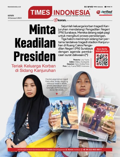 Edisi Senin, 16 Januari 2023: E-Koran, Bacaan Positif Masyarakat 5.0
