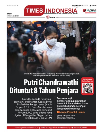Edisi Rabu, 18 Januari 2023: E-Koran, Bacaan Positif Masyarakat 5.0 