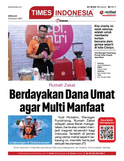 Edisi Minggu, 22 Januari 2023: E-Koran, Bacaan Positif Masyarakat 5.0