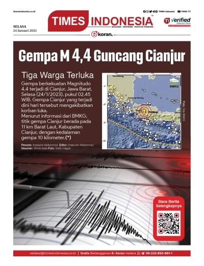 Edisi Selasa, 24 Januari 2023: E-Koran, Bacaan Positif Masyarakat 5.0 