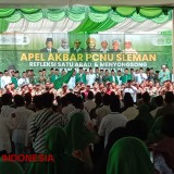 Ribuan Warga Nahdliyin Meriahkan Apel Akbar 1 Abad NU di Kabupaten Sleman