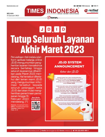 Edisi Selasa, 31 Januari 2023: E-Koran, Bacaan Positif Masyarakat 5.0 