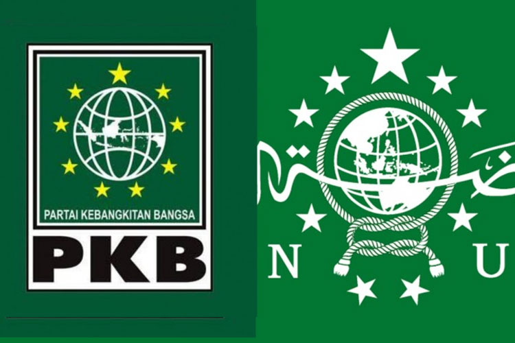 Kolase Logo NU dan PKB. (FOTO: Jakarta Poskota) 