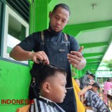 Rayakan 1 Abad NU, LP Ma'arif NU Beran Ngawi Gandeng BNC Cukur Rambut Gratis Berjamaah