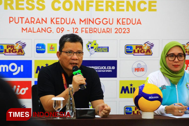 Konferensi Pers Proliga 2023 Seri Kedua Malang. (Foto: Tria Adha/TIMES Indonesia)