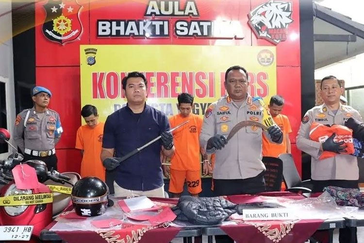 Kapolresta Yogyakarta, Kombes Polisi Saiful Anwar saat konferensi pers. (FOTO: Polresta Kota Yogyakarta)