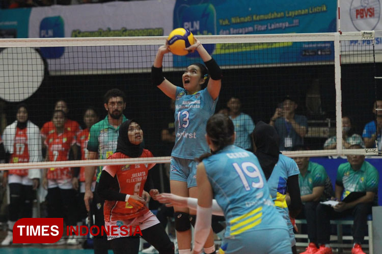 Ilustrasi - Proliga 2023 di GOR Ken Arok Malang. Minggu (12/2/2023). (Foto: Tria Adha/TIMES Indonesia)