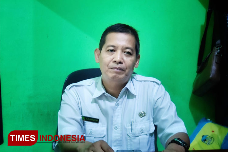 Kepala Seksi Penyelenggara Haji dan Umrah, Kemenag Ngawi Mahsun Azali Amrullah. (FOTO: Miftakul/TIMES Indonesia)