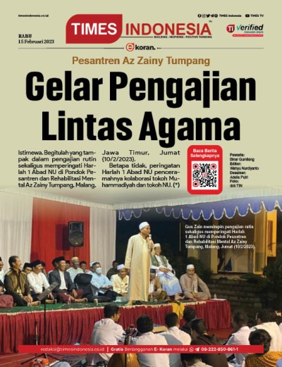 Edisi Rabu, 15 Februari 2023: E-Koran, Bacaan Positif Masyarakat 5.0 