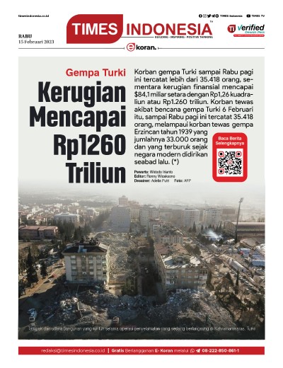 Edisi Rabu, 15 Februari 2023: E-Koran, Bacaan Positif Masyarakat 5.0 