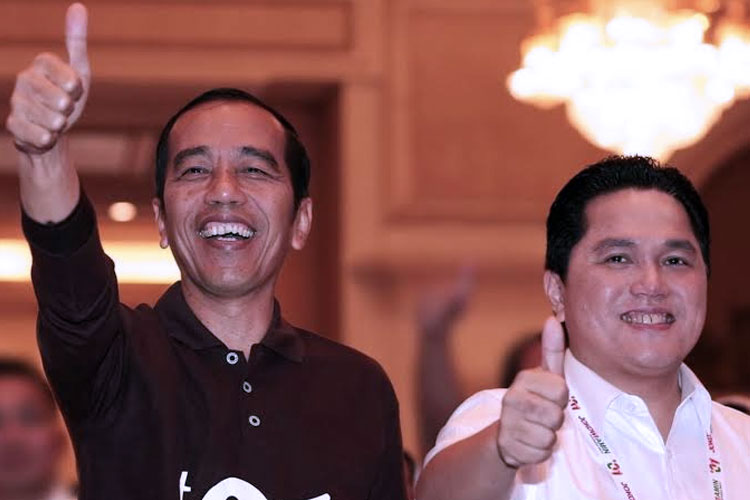 Erick Thohir saat bersama Presiden Jokowi. (FOTO: Twitter Erick Thohir)
