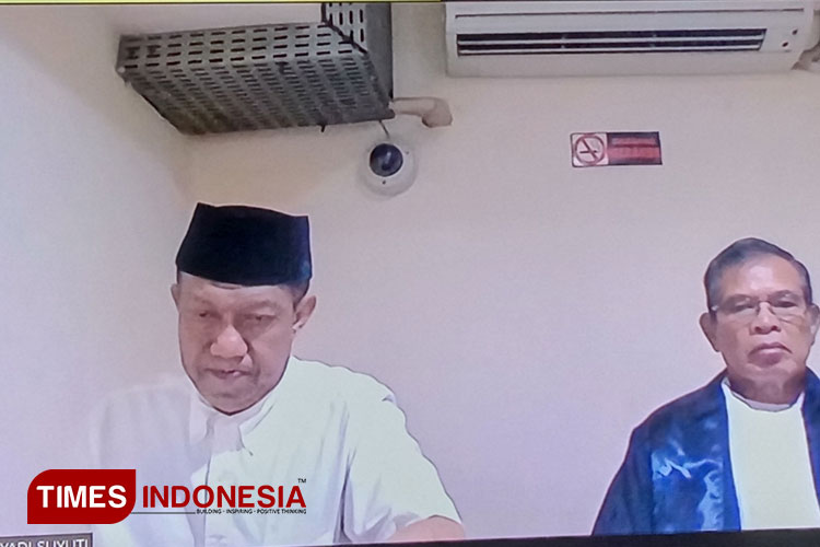 Suasana sidang pembacaan putusan terhadap terdakwa mantan Wali Kota Yogyakarta Haryadi Suyuti di PN Tipikor Yogyakarta. (FOTO: A Riyadi/TIMES Indonesia)