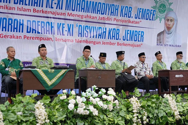 Sambutan ketua pimpinan daerah muhammadiyah terpilih periode 2023-2027 Prof Dr H Aminullah Elhady Mag. (FOTO: AJP TIMES Indonesia)