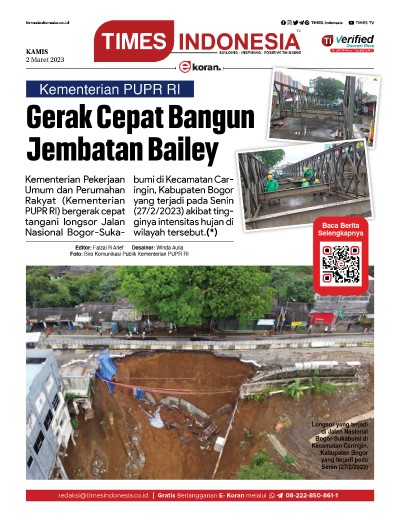Edisi Kamis, 2 Maret 2023: E-Koran, Bacaan Positif Masyarakat 5.0