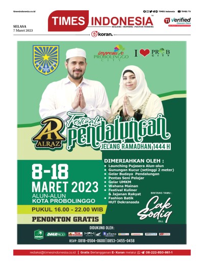Edisi Selasa, 7 Maret 2023: E-Koran, Bacaan Positif Masyarakat 5.0