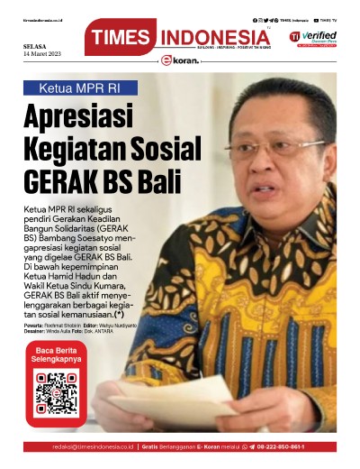 Edisi Selasa, 14 Maret 2023: E-Koran, Bacaan Positif Masyarakat 5.0