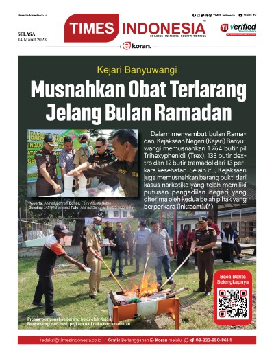 Edisi Selasa, 14 Maret 2023: E-Koran, Bacaan Positif Masyarakat 5.0