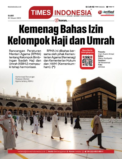 Edisi Rabu, 15 Maret 2023: E-Koran, Bacaan Positif Masyarakat 5.0 