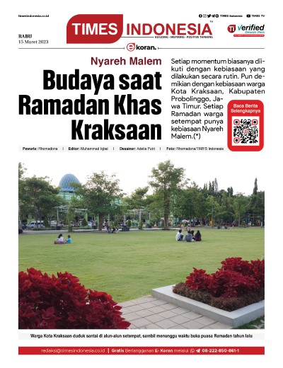 Edisi Rabu, 15 Maret 2023: E-Koran, Bacaan Positif Masyarakat 5.0 