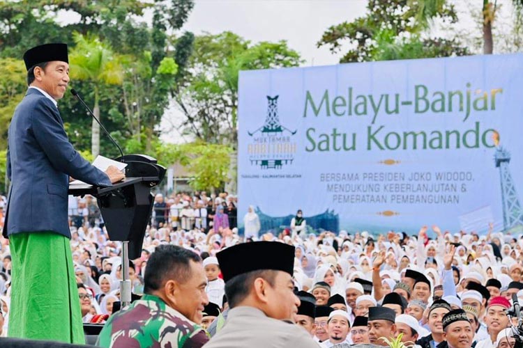 Presiden Joko Widodo hadiri Istigasah dan Doa Bersama Rabithah Melayu-Banjar. (FOTO: dok Setkab RI)