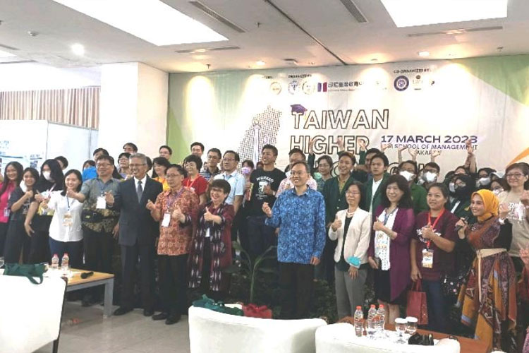 Acara pembukaan Taiwan Higher Education Fair 2023 di PPM School of Management, Jakarta Pusat, pada 17 Maret 2023. (FOTO: TETO Indonesia)