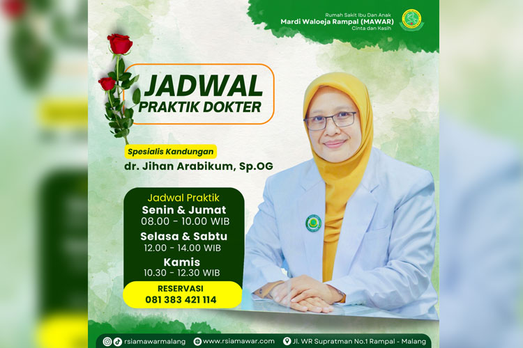 dr Jihan Arabikum, SpOG, dokter di RS Mawar Malang