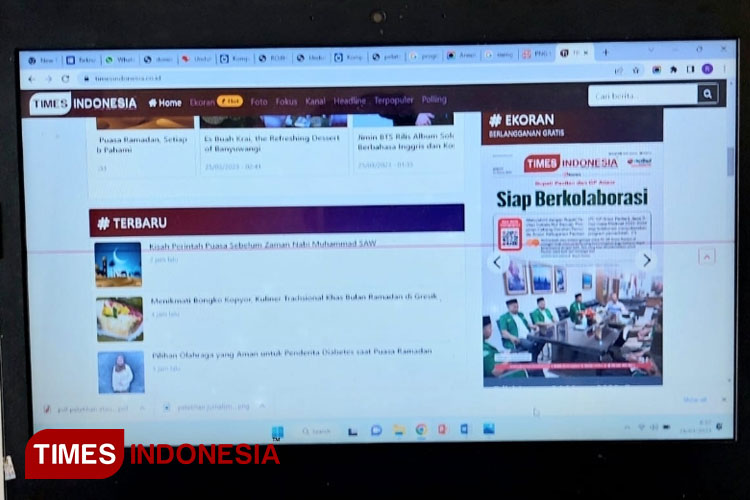 Salah satu media digital di Indonesia yang menjunjung tinggi jurnalisme positif dengan konten membangun. (Foto: Rojihan/TIMES Indonesia)