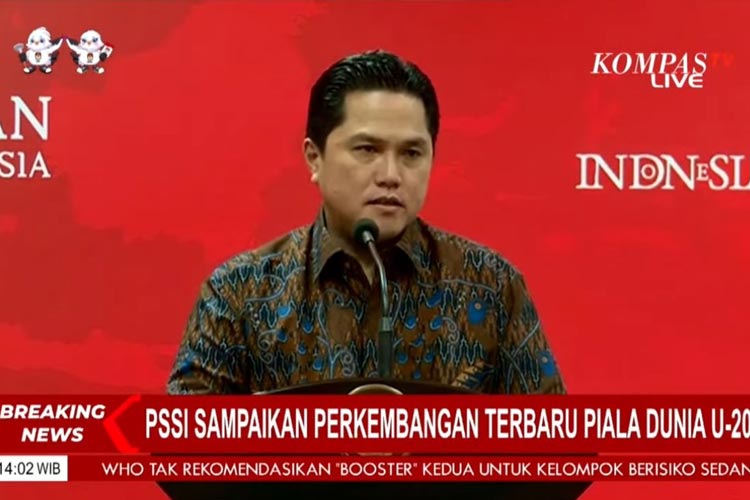 Penyebab Indonesia Batal Jadi Tuan Rumah Piala Dunia, Erick Thohir ...