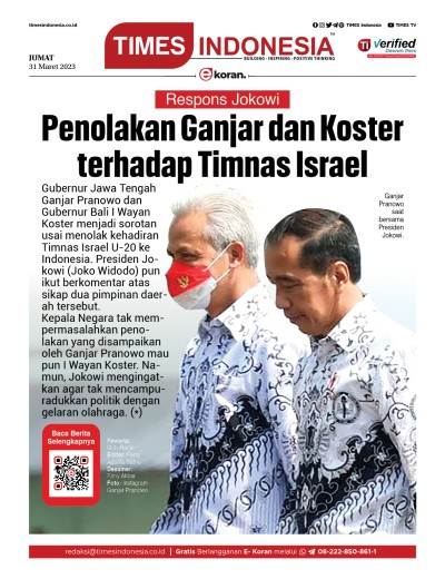 	Edisi Jumat, 31 Maret 2023: E-Koran, Bacaan Positif Masyarakat 5.0
