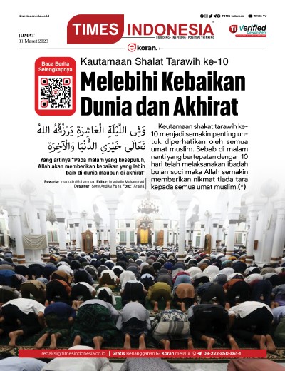 	Edisi Jumat, 31 Maret 2023: E-Koran, Bacaan Positif Masyarakat 5.0