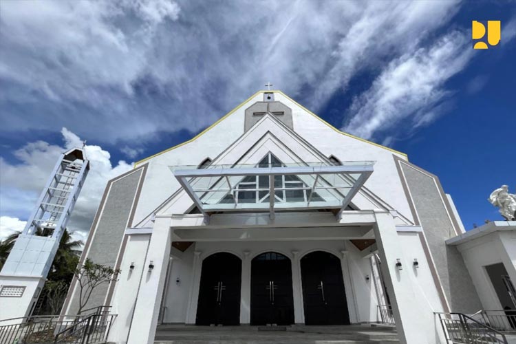 Ilustrasi Gereja Katedral Keuskupan Agung Kupang, Provinsi Nusa Tenggara Timur (NTT) (FOTO: Biro Komunikasi Publik Kementerian PUPR RI)