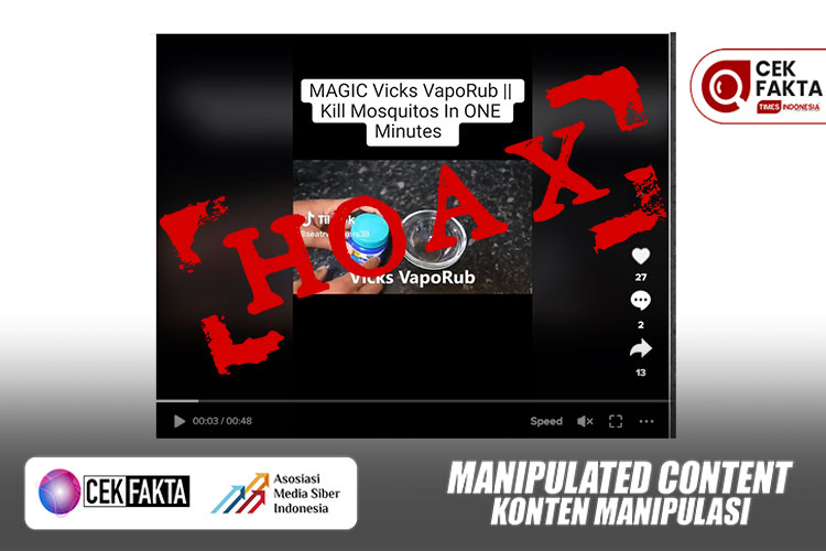 Video proses pancampuran obat gosok dan soda kue yang diklaim dapat membunuh nyamuk.