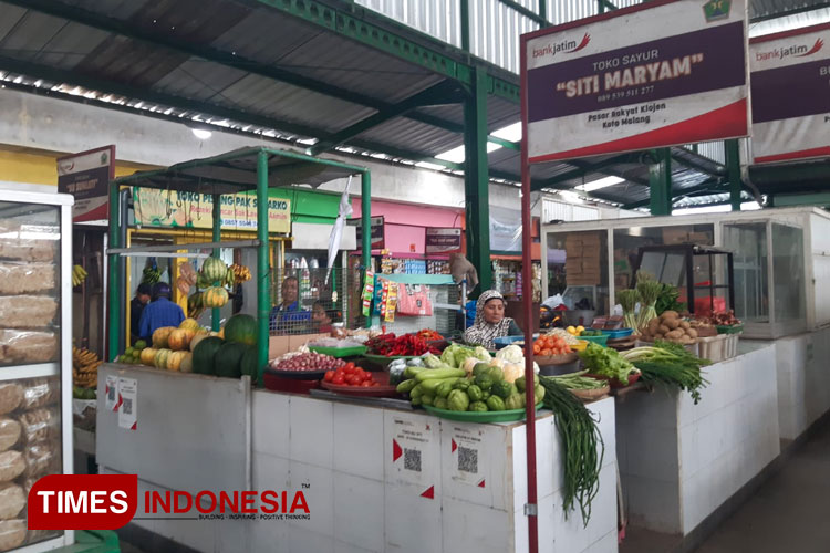 Suasana Pasar Rakyat Klojen Kota Malang. (Foto: Alfounnier/TIMES Indonesia)