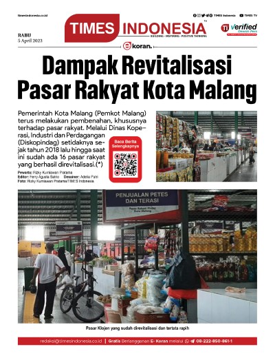 Edisi Rabu, 5 April 2023: E-Koran, Bacaan Positif Masyarakat 5.0