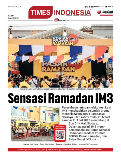 Edisi Rabu, 5 April 2023: E-Koran, Bacaan Positif Masyarakat 5.0