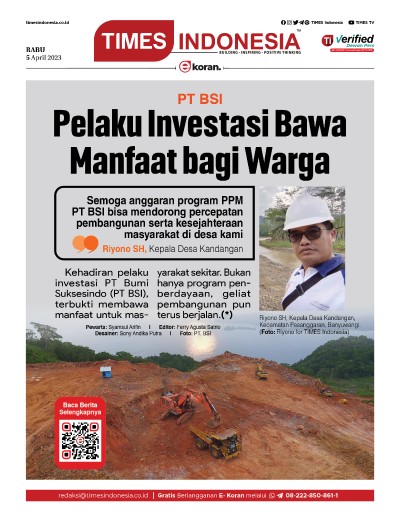 Edisi Rabu, 5 April 2023: E-Koran, Bacaan Positif Masyarakat 5.0