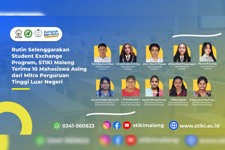 Rutin Selenggarakan Student Exchange Program, STIKI Malang Terima 10 Mahasiswa Asing