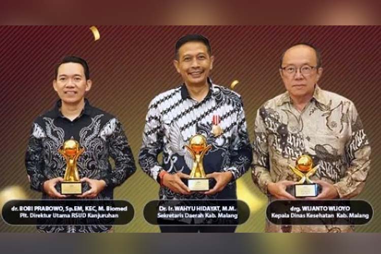 Pemkab Malang melalui RSUD Kanjuruhan memborong tiga penghargaan Top BUMD Awards. (Foto: Prokopim Kabupaten Malang).