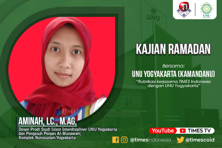 Aminah, Lc., M.Ag, Dosen Prodi Studi Islam Interdisipliner Universitas Nahdlatul Ulama Yogyakarta dan Pengasuh Ponpes Al-Munawwir, Komplek Nurussalam Yogyakarta.