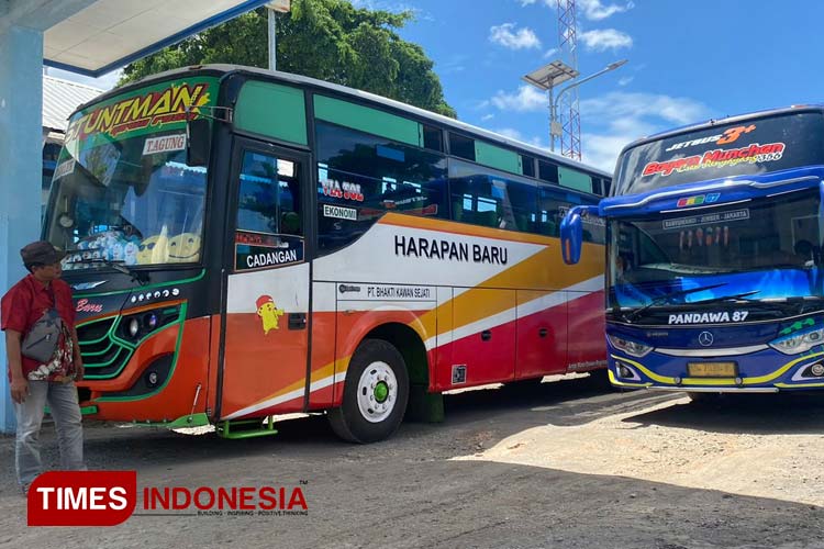 Suasana di Terminal Brawijaya Banyuwangi, sepi pemudik. (FOTO: Fazar Dimas/TIMES Indonesia)