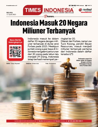 Edisi Selasa, 11 April 2023: E-Koran, Bacaan Positif Masyarakat 5.0