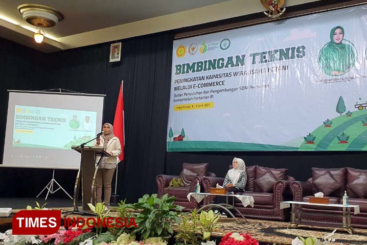 Bimtek petani milenial di Jombang yang digelar Polbangtan Malang dan Komisi IV DPR RI, Minggu (9/4/2023). (Foto: Polbangtan Malang for TIMES Indonesia)