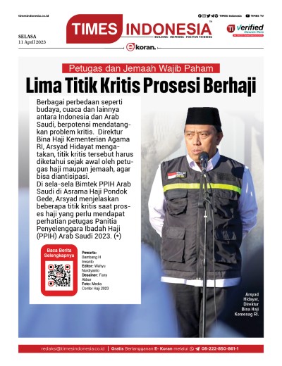 Edisi Selasa, 11 April 2023: E-Koran, Bacaan Positif Masyarakat 5.0