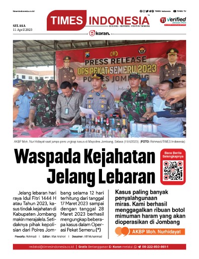 Edisi Selasa, 11 April 2023: E-Koran, Bacaan Positif Masyarakat 5.0