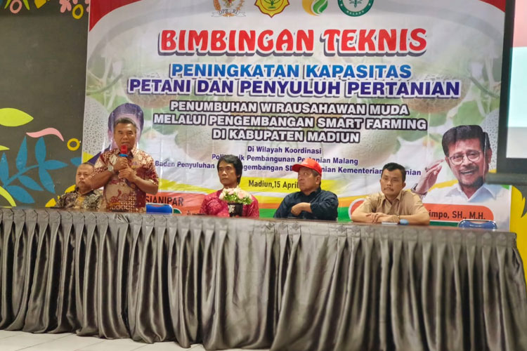 Bimtek peningkatan kapasitas petani dan penyuluh di Madiun, Sabtu (15/4/2023). (Foto: Polbangtan Malang for TIMES Indonesia) 