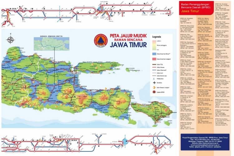 Peta Jalur Mudik Rawan Bencana 