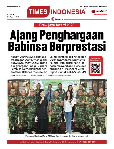 	Edisi Sabtu, 29 April 2023: E-Koran, Bacaan Positif Masyarakat 5.0