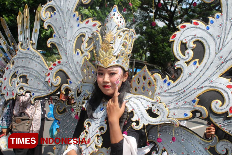 Para peserta Kediri Exotic Carnival 2023 (yobby/Times Indonesia)